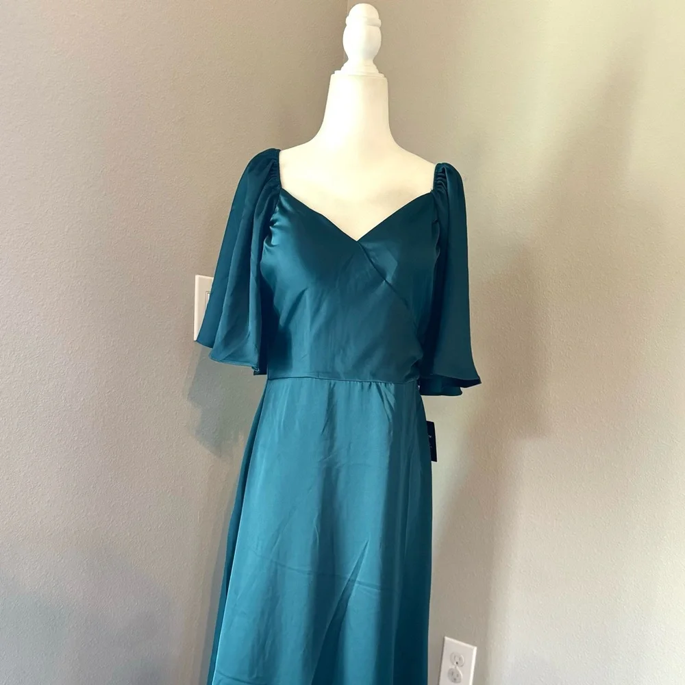 Baltic Born Deep Topaz Lilian Satin Maxi Dress - Picture 5 of 8